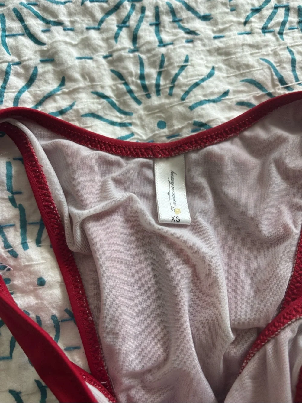 heavy manners Women’s High-Cut Red Bikini Bottom